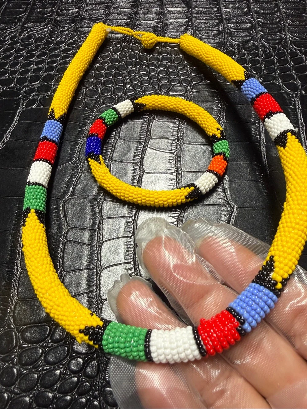 Maasai Beads Necklace & Bracelet